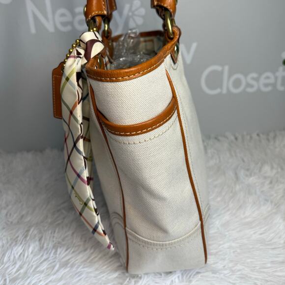 y2k COACH 2007 11791 Heritage Striped Tote Handbag - Picture 4 of 12